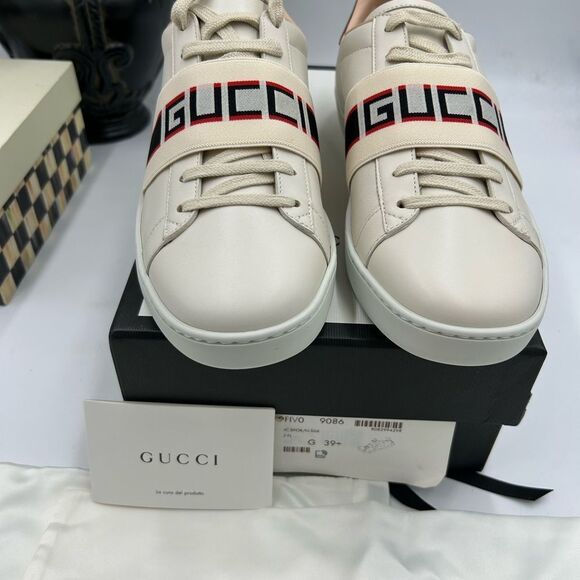 Women's Gucci ace leather sneakers size 39.5 made in Italy - Picture 5 of 10